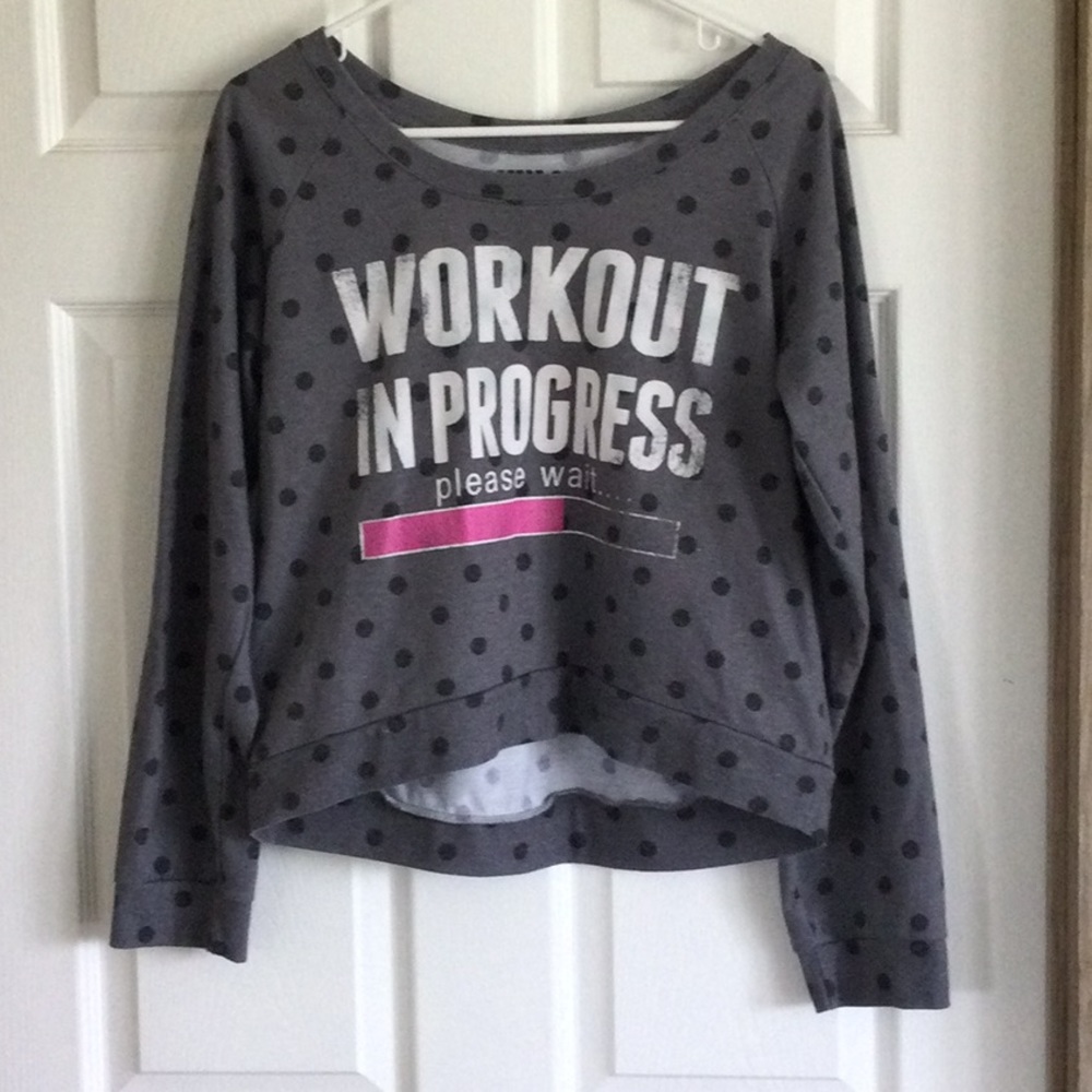 Chin-Up Apparel Long Sleeve Workout Tee Size Large